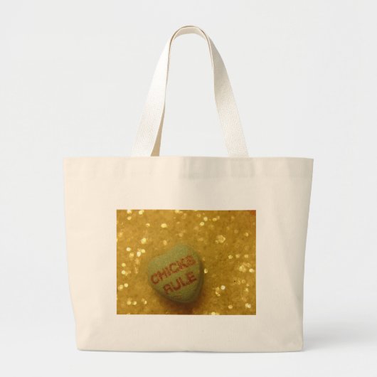 Regel voor kuikens grote tote bag (Voorkant)