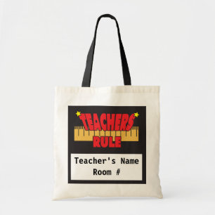 Regel voor leraren DIY-tekst Tote Bag