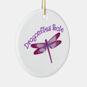 Regel voor libellen keramisch ornament (Rechts)