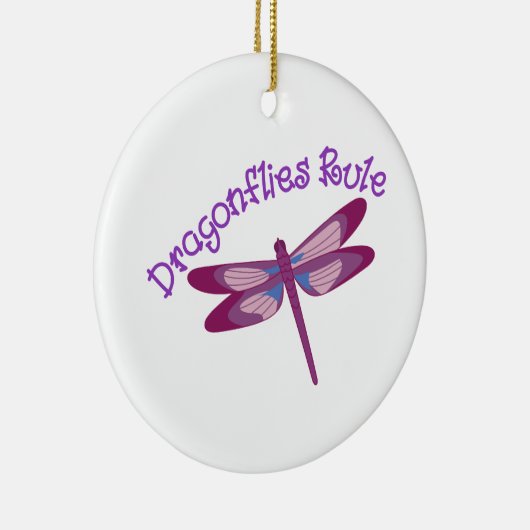 Regel voor libellen keramisch ornament (Rechts)