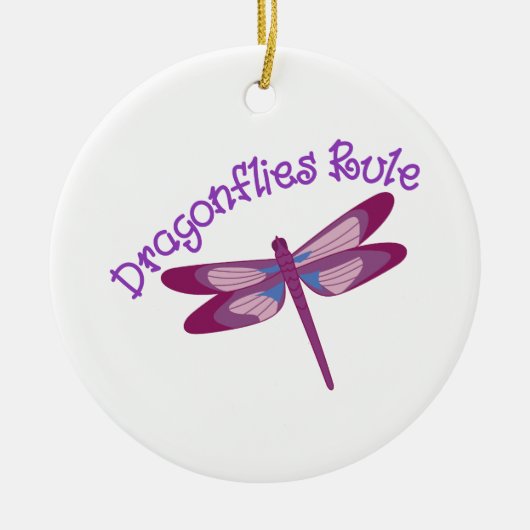 Regel voor libellen keramisch ornament (Voorkant)