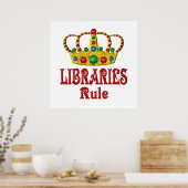 Regel voor LIBRARIES Poster (Keuken)