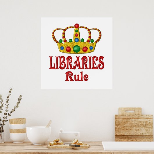 Regel voor LIBRARIES Poster (Keuken)