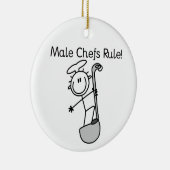 Regel voor mannelijke koks keramisch ornament (Rechts)