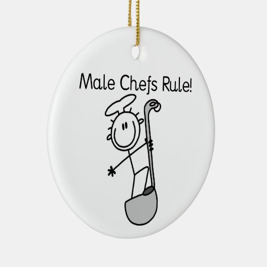 Regel voor mannelijke koks keramisch ornament (Rechts)