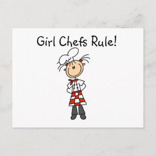 Regel voor meisjes Chefs Briefkaart