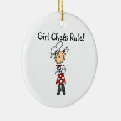 Regel voor meisjes Chefs Keramisch Ornament (Rechts)