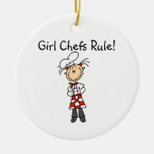 Regel voor meisjes Chefs Keramisch Ornament (Voorkant)