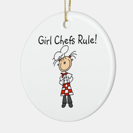 Regel voor meisjes Chefs Keramisch Ornament (Links)