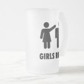 Regel voor Mok-meisjes Matglas Bierpul (Voorkant rechts)