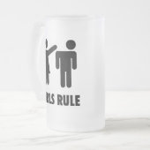 Regel voor Mok-meisjes Matglas Bierpul (Voorkant links)