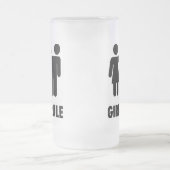 Regel voor Mok-meisjes Matglas Bierpul (Center)