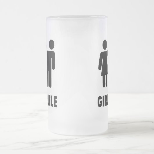 Regel voor Mok-meisjes Matglas Bierpul (Center)