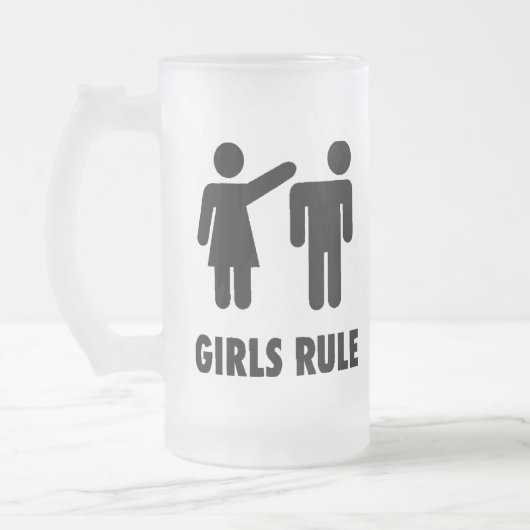 Regel voor Mok-meisjes Matglas Bierpul (Links)