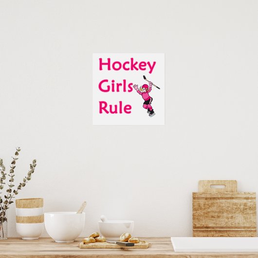 Regel voor ockey Girls Poster (Keuken)