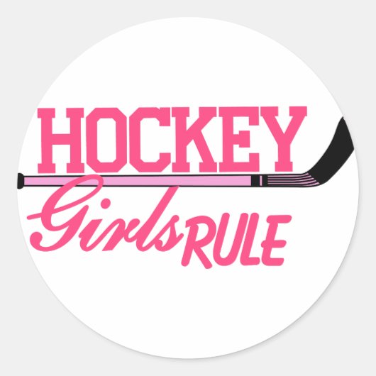 Regel voor ockey Girls Ronde Sticker (Voorkant)