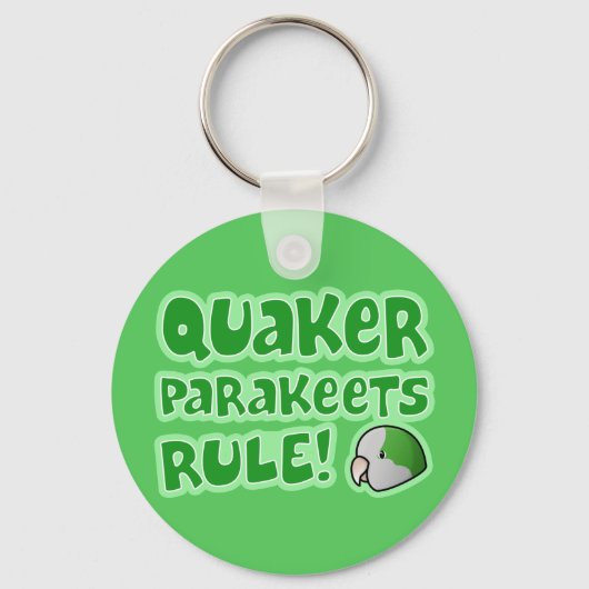 Regel voor Quaker Parakeets Sleutelhanger (Voorkant)