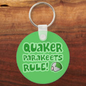 Regel voor Quaker Parakeets Sleutelhanger (Voorkant)
