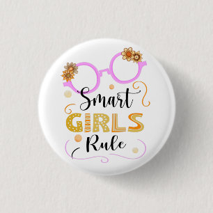 Regel voor slimme meisjes ronde button 3,2 cm