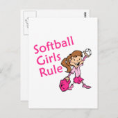 Regel voor Softball Girls Briefkaart (Voorkant / Achterkant)
