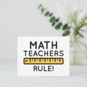Regel voor wiskunde docenten briefkaart (Staand voorkant)