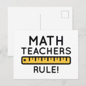 Regel voor wiskunde docenten briefkaart (Voorkant / Achterkant)