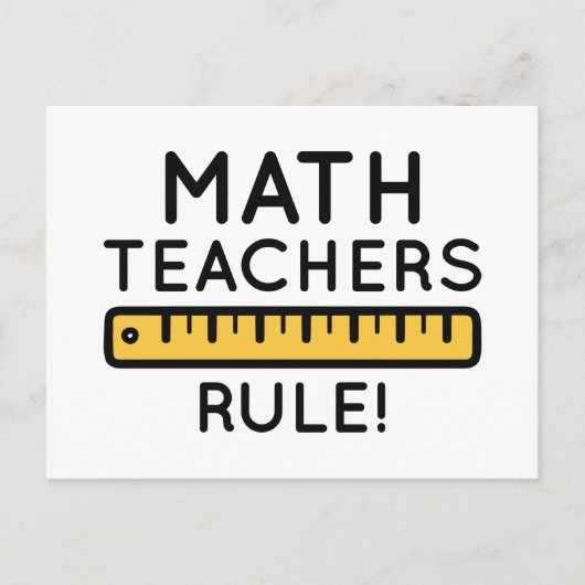 Regel voor wiskunde docenten briefkaart (Voorkant)