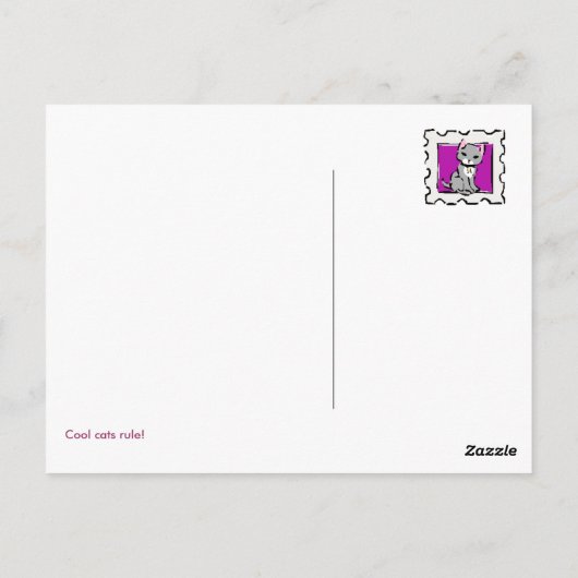 Regel voor wolkatten briefkaart (Achterkant)