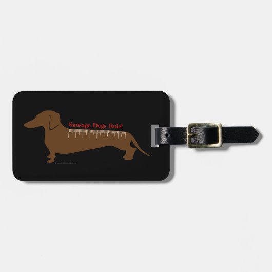 Regel voor worst-honden bagagelabel (Voorkant horizontaal)