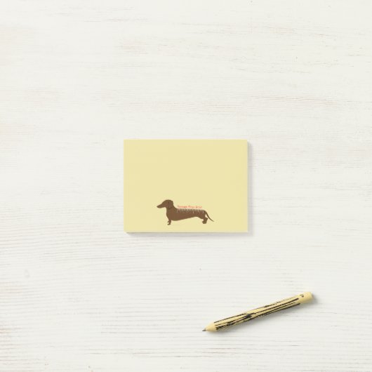 Regel voor worst-honden post-it® notes (Op bureau)