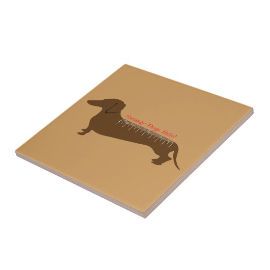 Regel voor worst-honden tegeltje (Zijkant)