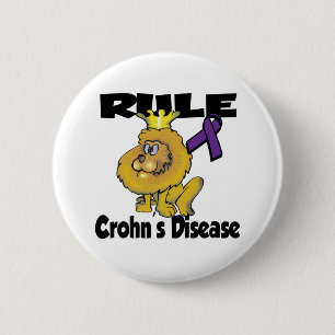 Regel ziekte van Crohn (paars) Ronde Button 5,7 Cm