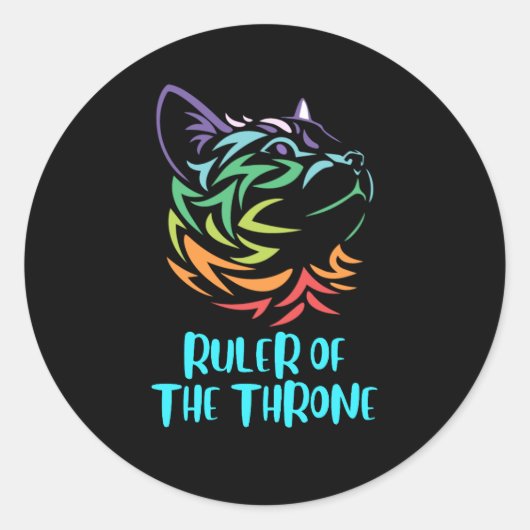 Regelaar van de troon ronde sticker (Voorkant)