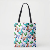 Regelaar voor regenboogmorfoblauwe vlinten tote bag (Voorkant)
