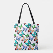 Regelaar voor regenboogmorfoblauwe vlinten tote bag (Achterkant)