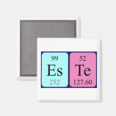 Regelbare naam magneet (Voorkant / Achterkant)