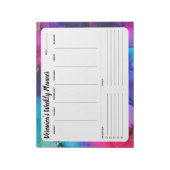 Regelboog Abstract per week om een lijstbandopanne Notitieblok (Linkerzijde)