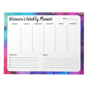 Regelboog Abstract per week om een lijstbandopanne Notitieblok