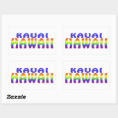 Regelboog Kauai Hawaii Rechthoekige Sticker (Vel)