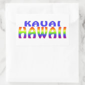 Regelboog Kauai Hawaii Rechthoekige Sticker (Tas)