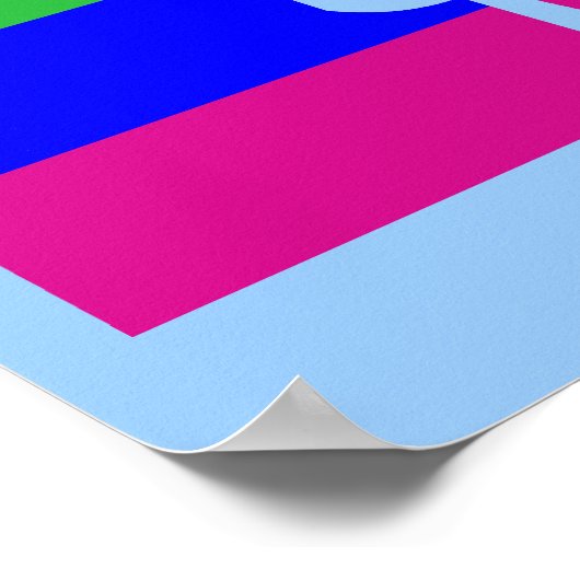 Regelboog letter R Poster (Hoek)