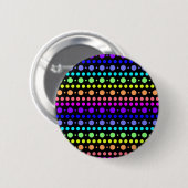 Regelboog van de Stippen knop Ronde Button 5,7 Cm (Voorkant /achterkant)