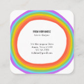 Regelboog Vierkante Visitekaartje (Achterkant)