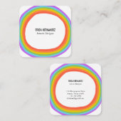 Regelboog Vierkante Visitekaartje (Voorkant / Achterkant)