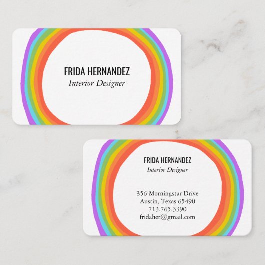 Regelboog Visitekaartje (Voorkant / Achterkant)
