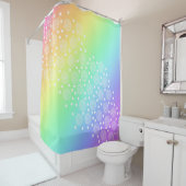 Regelbooggradiëntcirkels en Stippen Douchegordijn (In situ)