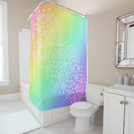 Regelbooggradiëntcirkels en Stippen Douchegordijn