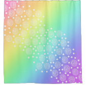 Regelbooggradiëntcirkels en Stippen Douchegordijn (Voorkant)