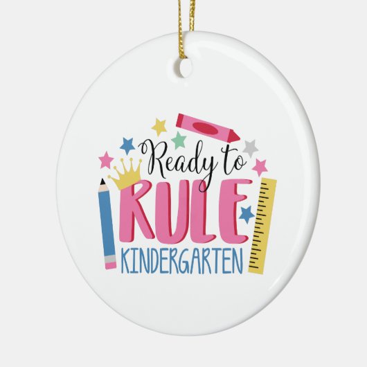 Regelgevende Kindergarten Keramisch Ornament (Links)