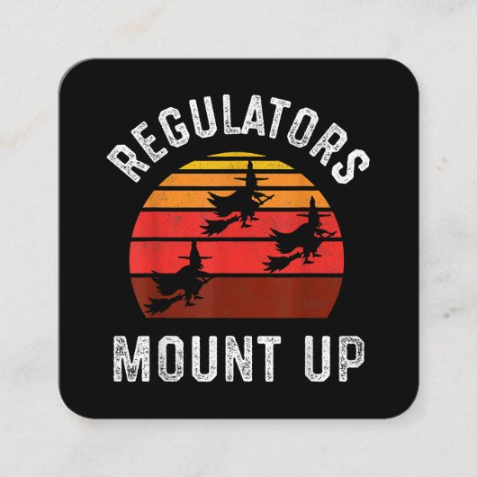 Regelgevers zetten zich op, Funny Halloween Witch Vierkante Visitekaartje (Voorkant)